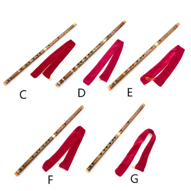 

Bamboo Dizi Flute (for key Of C, D, E, F, for Beginners and Professionals, Br