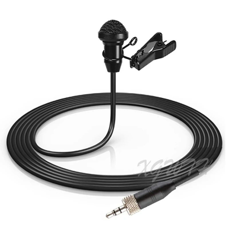 microfone de lapela preto para sennheiser microfone sem fio sistema de microfone condensador omnidirecional