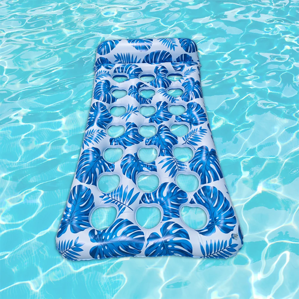 Matelas Gonflable Piscine 120x123cm - Hamac Flottant, Été (Rose, Pompe Incluse)
