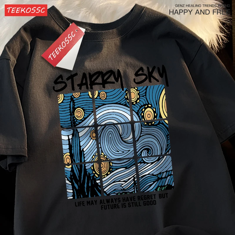 Starry Sky Blue Galaxy Unisex Fashion Loose Fit T-Shirt