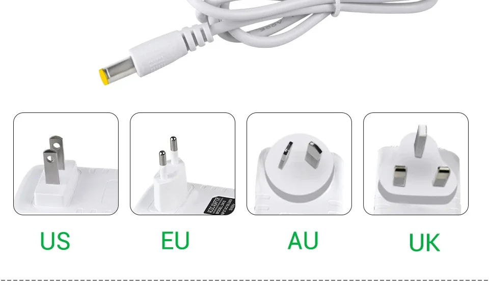 Description Picture 5 of itemLED Power Supply 12V 2A 3A 1A EU Power Adapter 24V 110V 220V AC to 12 Volt DC Driver for LED Strip Lighting Transformer Adapter