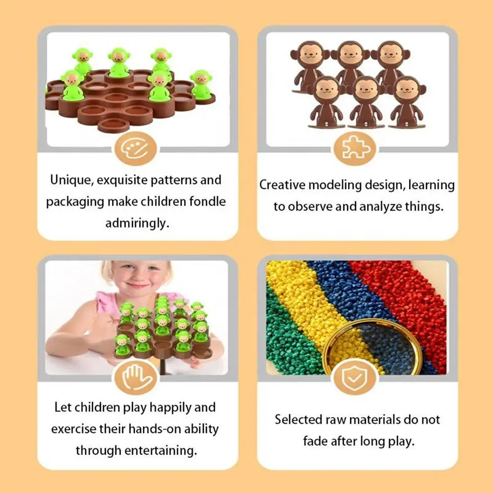 Mini Monkey Balance Tree Family Games Desktop Toys For Kids Birthday Party Favors Baby Shower Gifts Pinata Fillers