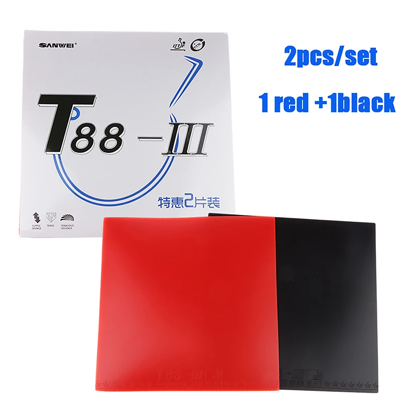 

2 Pcs Table Tennis Rubbers Elastic Semi-sticky Quick Attack Ping Pong Rubber Tacky Ping Pong Training Rubber Accessories