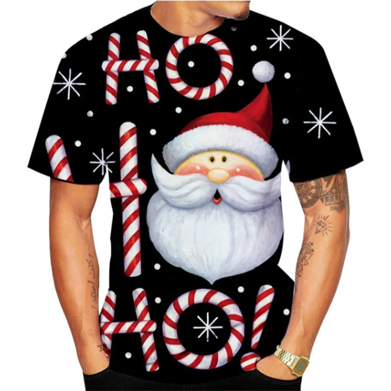 Christmas Reindeer 3D Print Oversized T Shirt