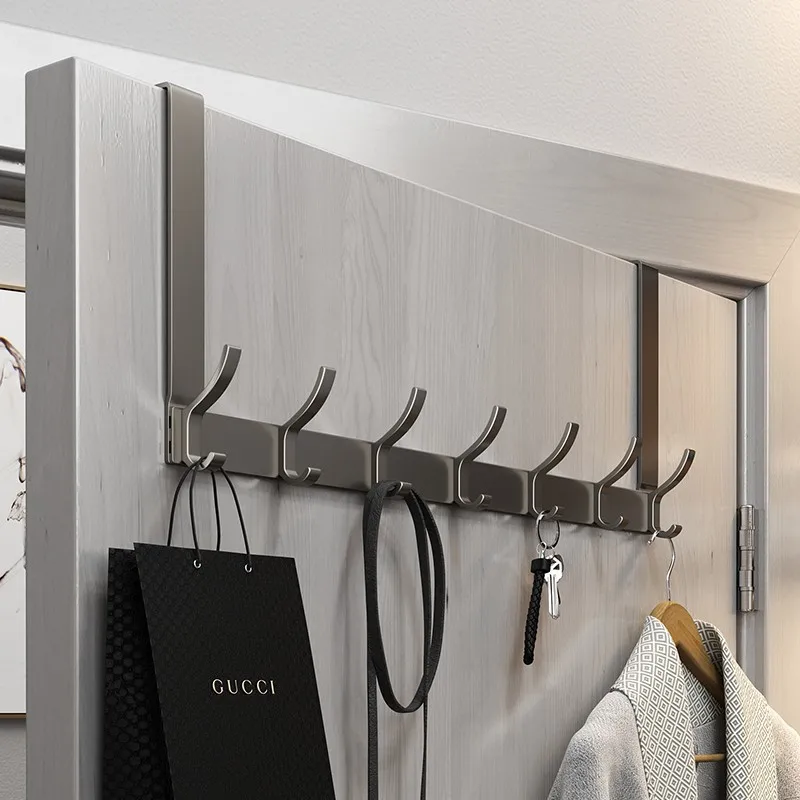 SKOLOO Gancho para puerta – para puertas de hasta 1-3/4 pulgadas de grosor, colgador de puerta de metal con 5 ganchos triples, colgador de puerta de bronce para abrigos, sombreros, toallas SKOLOO Gancho para puerta – para puertas de hasta 1-3/4 pulgadas de grosor, colgador de puerta de metal con 5 ganchos triples, colgador de puerta de bronce para abrigos, sombreros, toallas