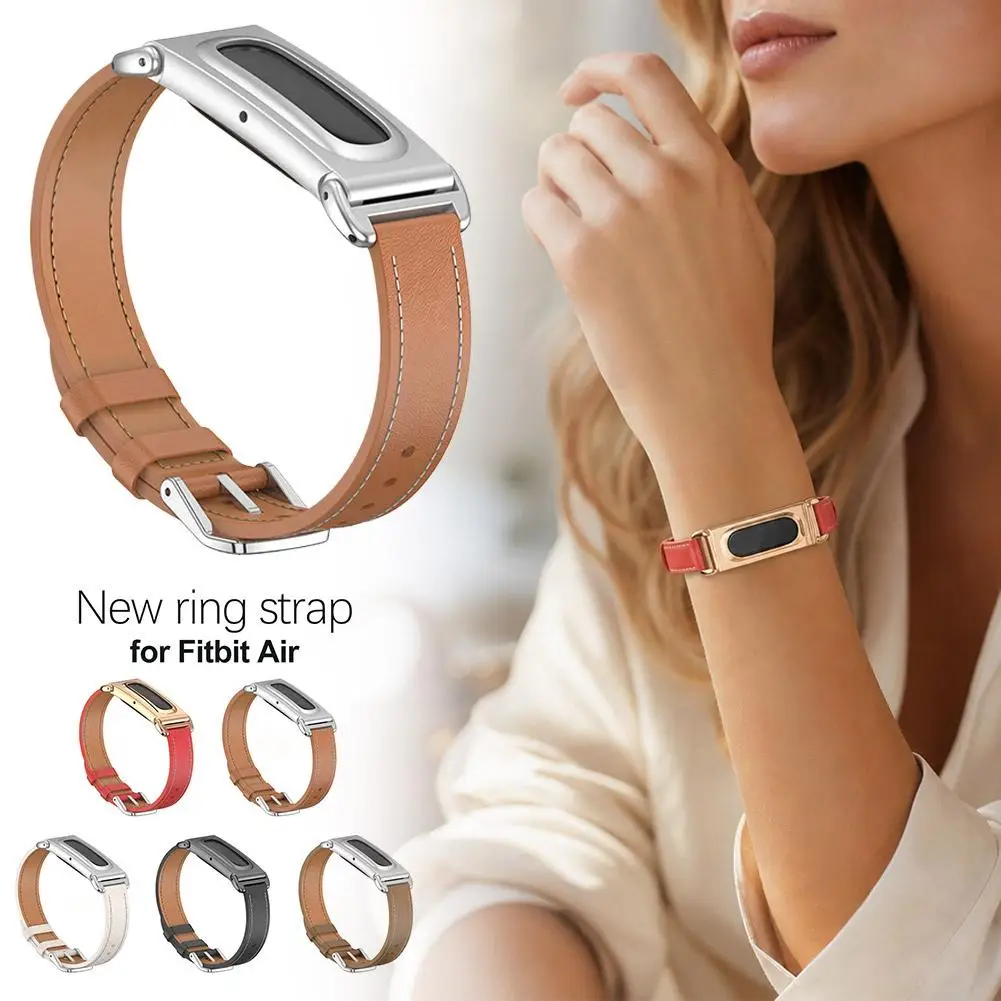 Stylish Microfiber Leather Band with Metal Frame - Breathable Strap