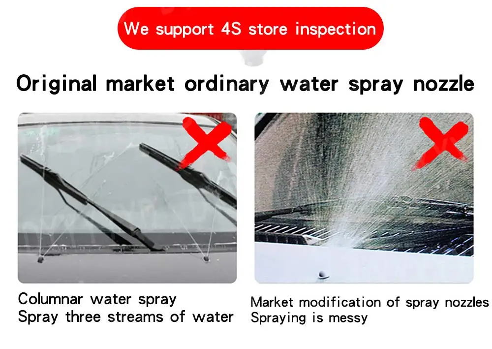 2pcs Car Front Windshield Washer Nozzles Jet Heated For Audi TT A1 8X A4 B8 Q3 Q