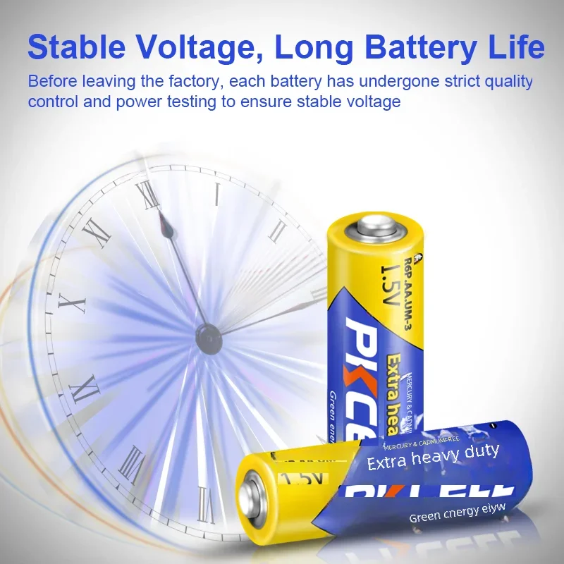 PKCELL AA battery 1.5V aa Super Heavy Duty Carbon-zinc Batteries aa R6P UM-3 Battery for toys camera laser flashlight 40PCS disposable battery