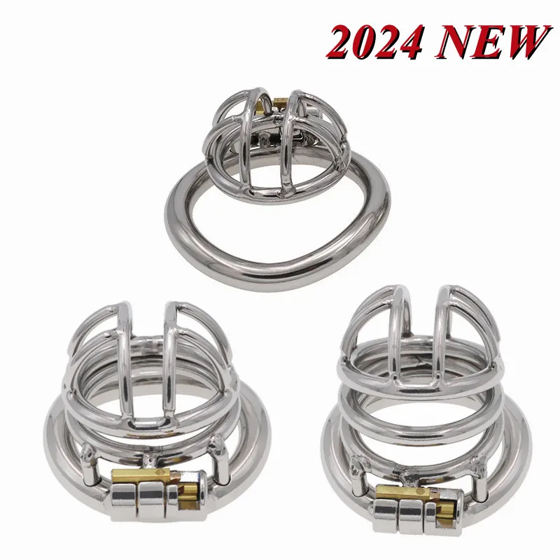 Mini Micro Hollow Chastity Cage Stainless Steel Chastity Device Cock Cages Men's Penis Penis Rings Bondage Lock Sex Toys For Men Penis Chastity Cage Chastity Lock Sex Toy