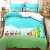 Cartoon Number-Blocks Bedding Set Duvet Cover Bed Set Quilt Cover Pillowcase Comforter King Queen Size Boys Adult 3