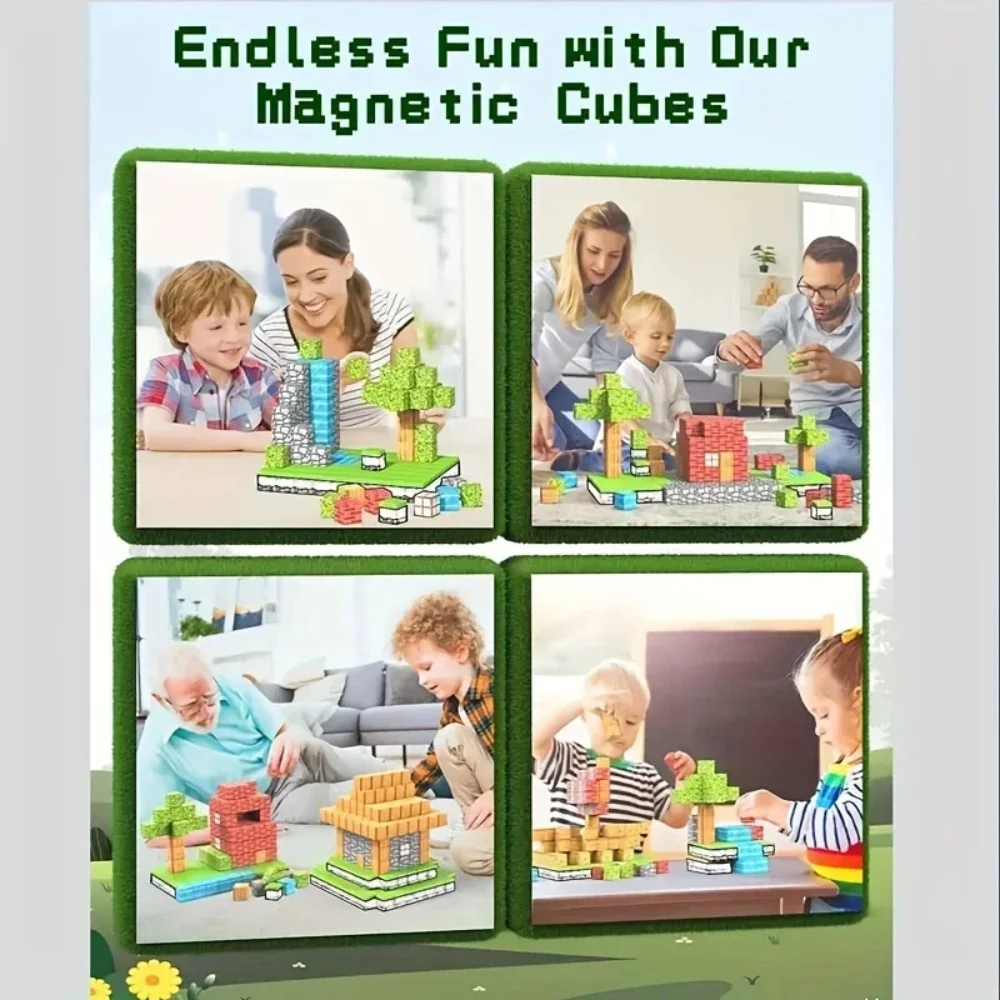 Magnetic Building Blocks Magnetic Blocks-Crafted DIY Assembly for Kids Tabletop Decoration New Models Educational Toy for Children 5+