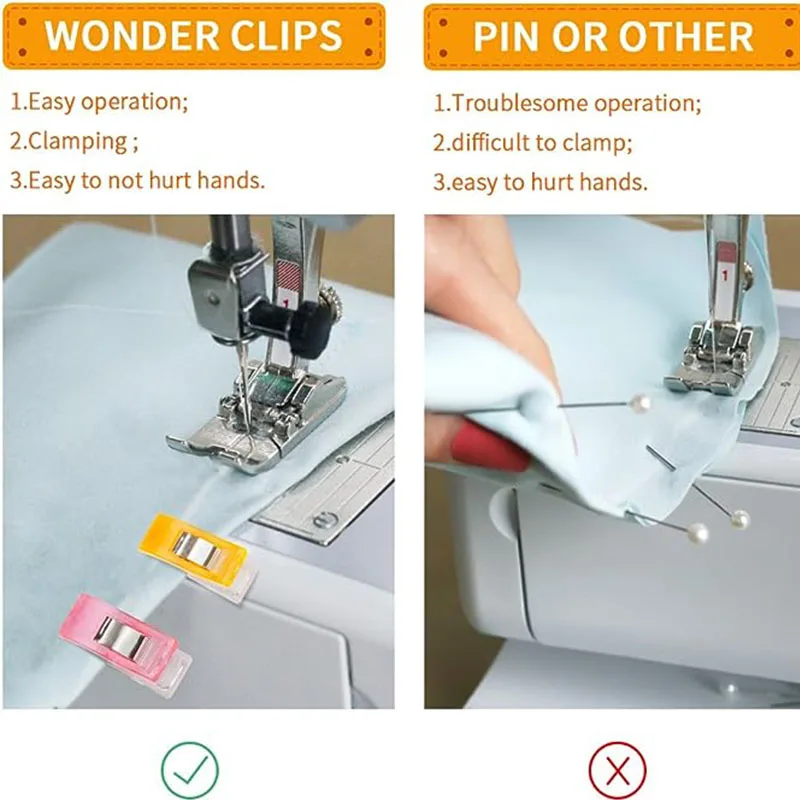 10-30PC Sewing Clips Multipurpose Plastic Craft Crocheting Knitting Safety Binding Paper sewing clips plastic clips
