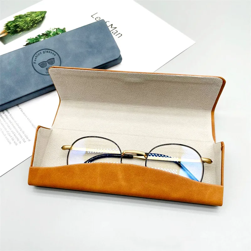 1Pc New Fashion PU Leather Cover Sunglasses Case for Women Men Handmade  Portable Soft Glasses Pouch Bag Box Eyewear Accessories