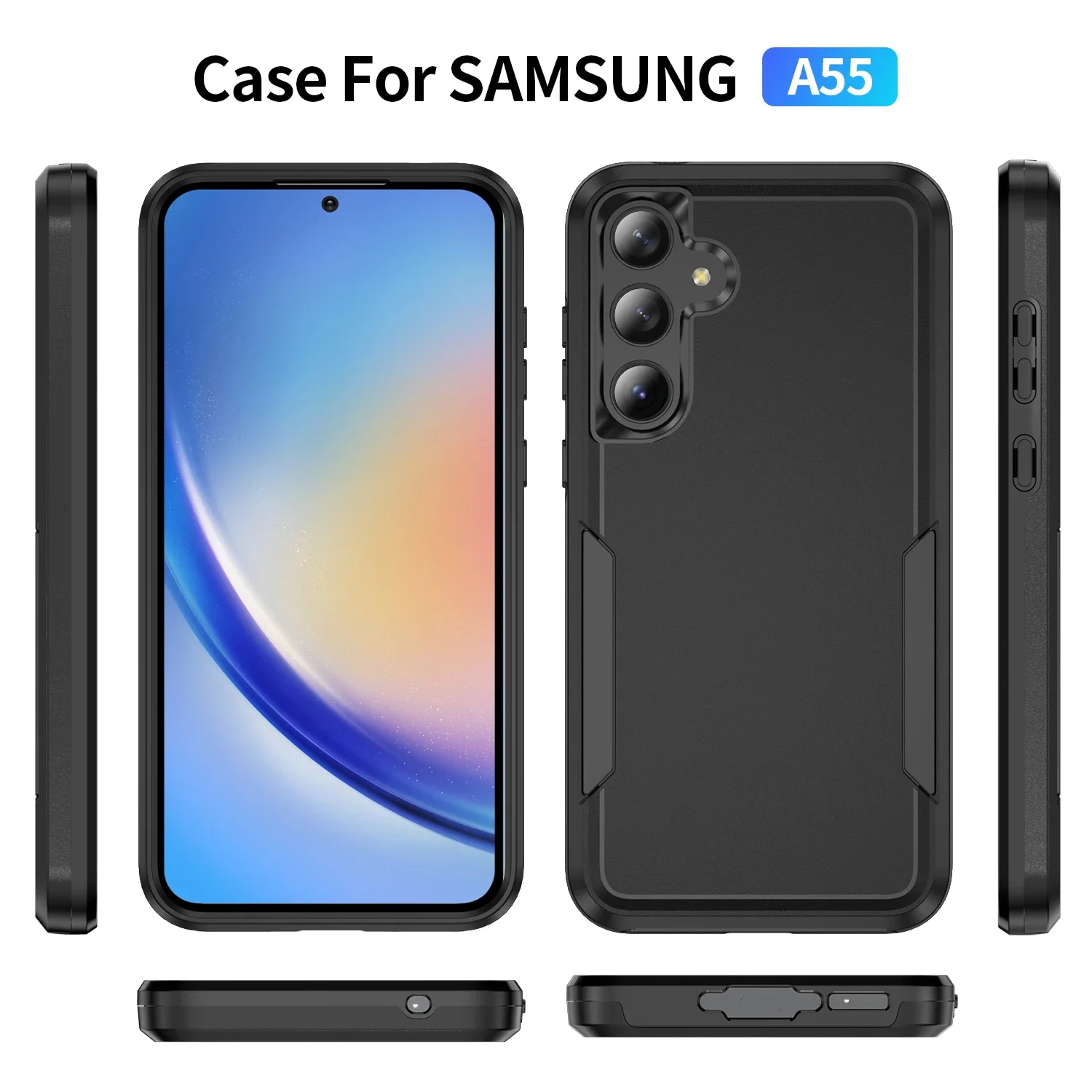 Luxury Armor Shockproof Mobile Phone Case with Soft and Hard Double Protection