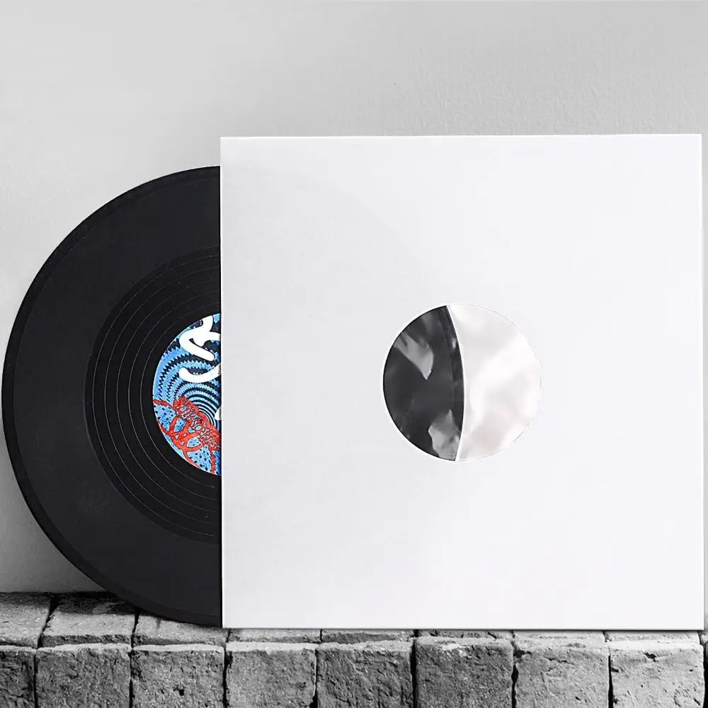 White Vinyl Record Sleeves 7 10 12 Inch Resealable LP Protection