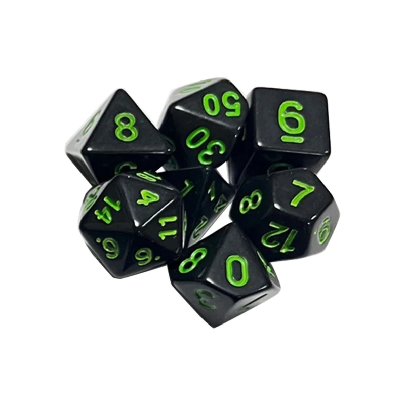 

7 шт. многогранные игральные кости DND-прозрачные кости D & D-кости для D & D-подземелья-ролевая игра-Pathfinder-MTG-настольная игра для ролевых игр