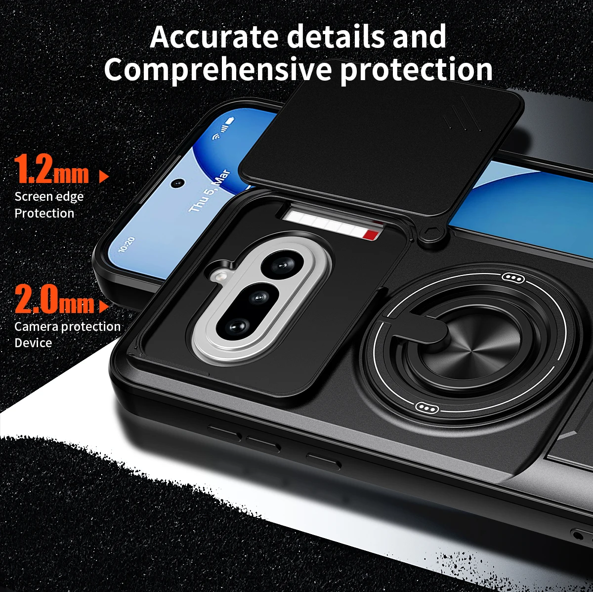 Durable Kickstand Case with Camera Lens Protection