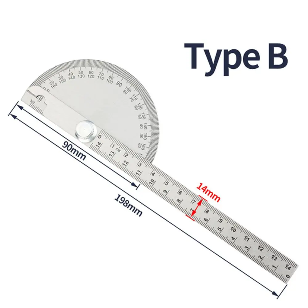 Angle Conveyor Stainless Steel Angle Meter Woodworking Tools Metal Finder Ruler Protractor