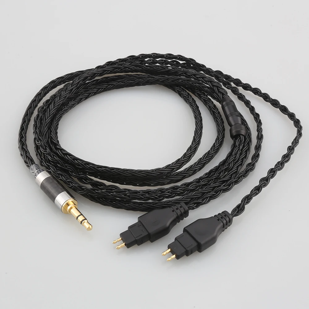 HiFi 16 Core Black OCC Earphone Cable For Sennheiser HD580 HD600 HD650 HDxxx HD660S HD58x HD6xx Headphone