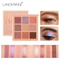 9-Color Eyeshadow Palette Shimmer & Matte Long-Lasting No Fallout Highly Pigmented, Smooth, Blendable Ideal for Day & Night look 2