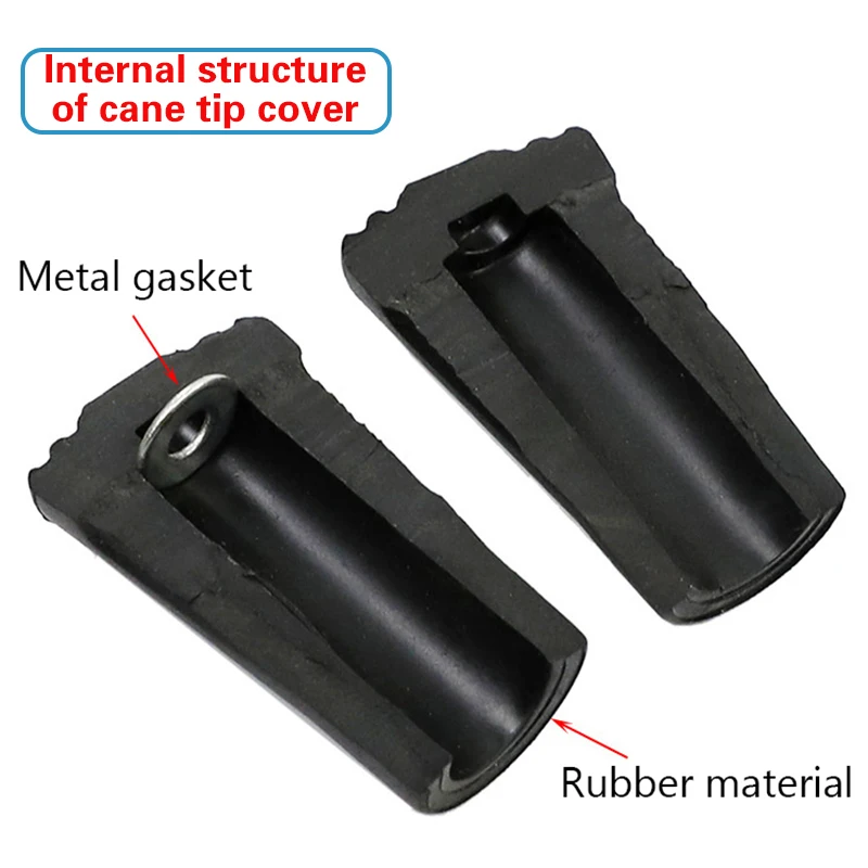 6Pcs Trekking Pole Nordic Walking Stick Cane Climb Replacement Alpenstock Outdoor Camp Hiking Protector Cap Tip Rubber