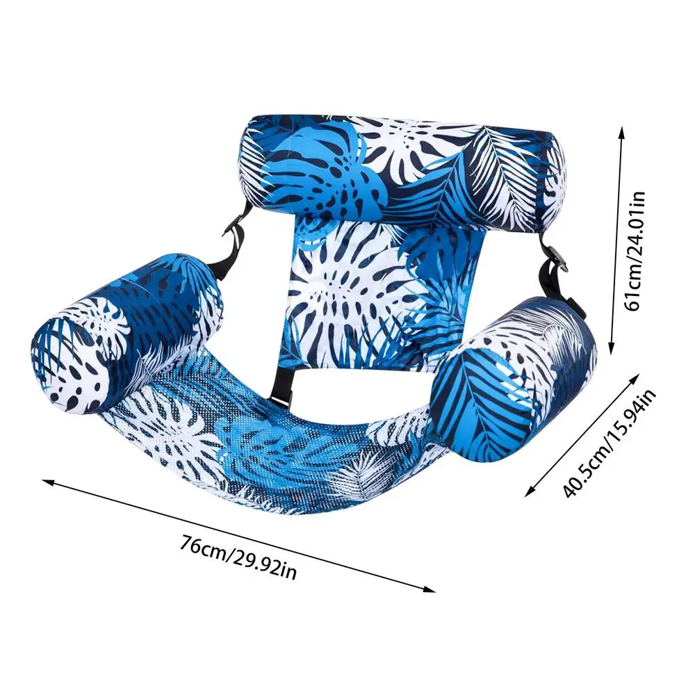 팽창식 수영장 해먹 의자 플로팅 워터 라운지 침대 접이식 수영장 리클라이너 성인용 고강도 풀 플로트