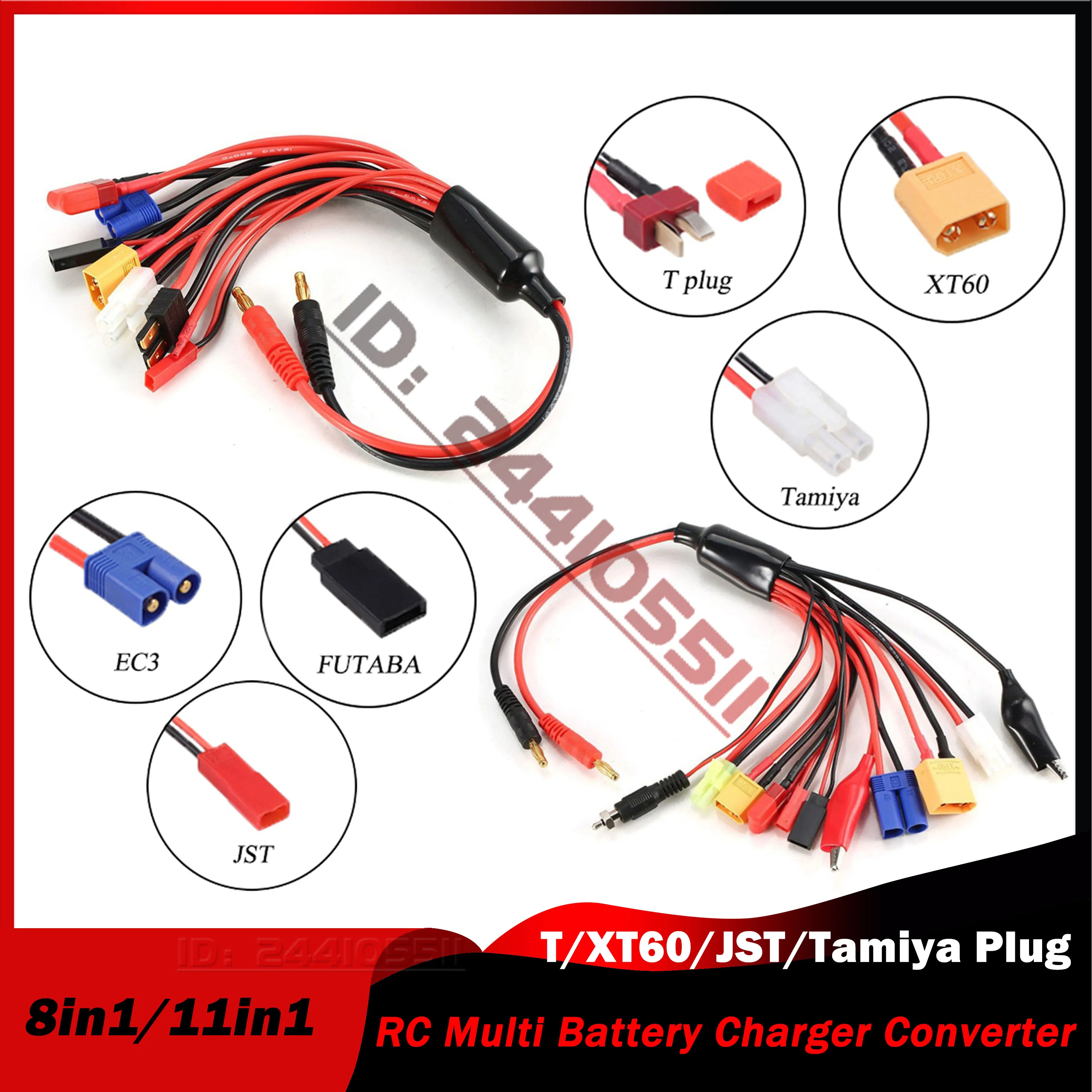 Convertitore Multi Caricatore Rc 8In 1/ 11 In 1 Cavo Adattatore Batteria Lipo T/Xt60/Jst/Tamiya Spina Per Aereo Modello Imax B6 B6Ac