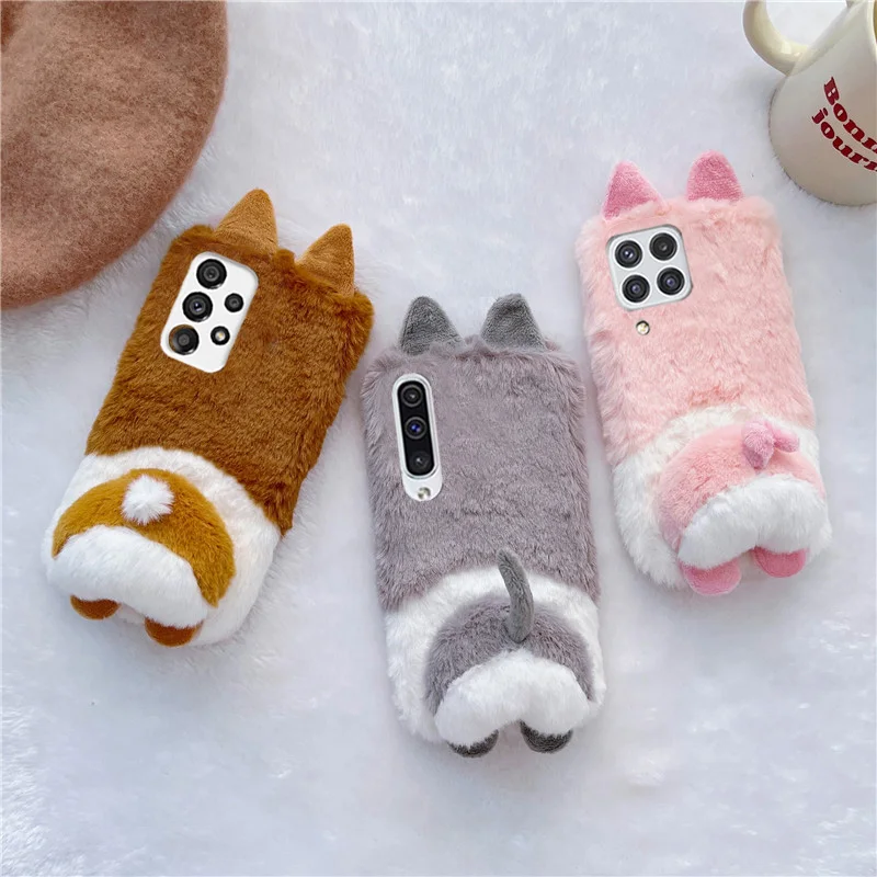 Furry Phone Case Samsung Galaxy Fluffy Phone Case Samsung Galaxy