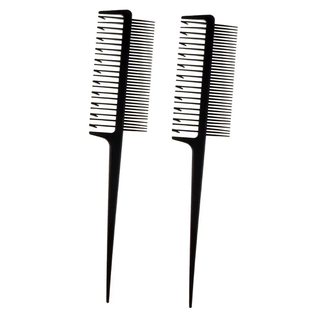 

2 Pieces Coloring Highlighting Sectioning Comb For Microbraiding