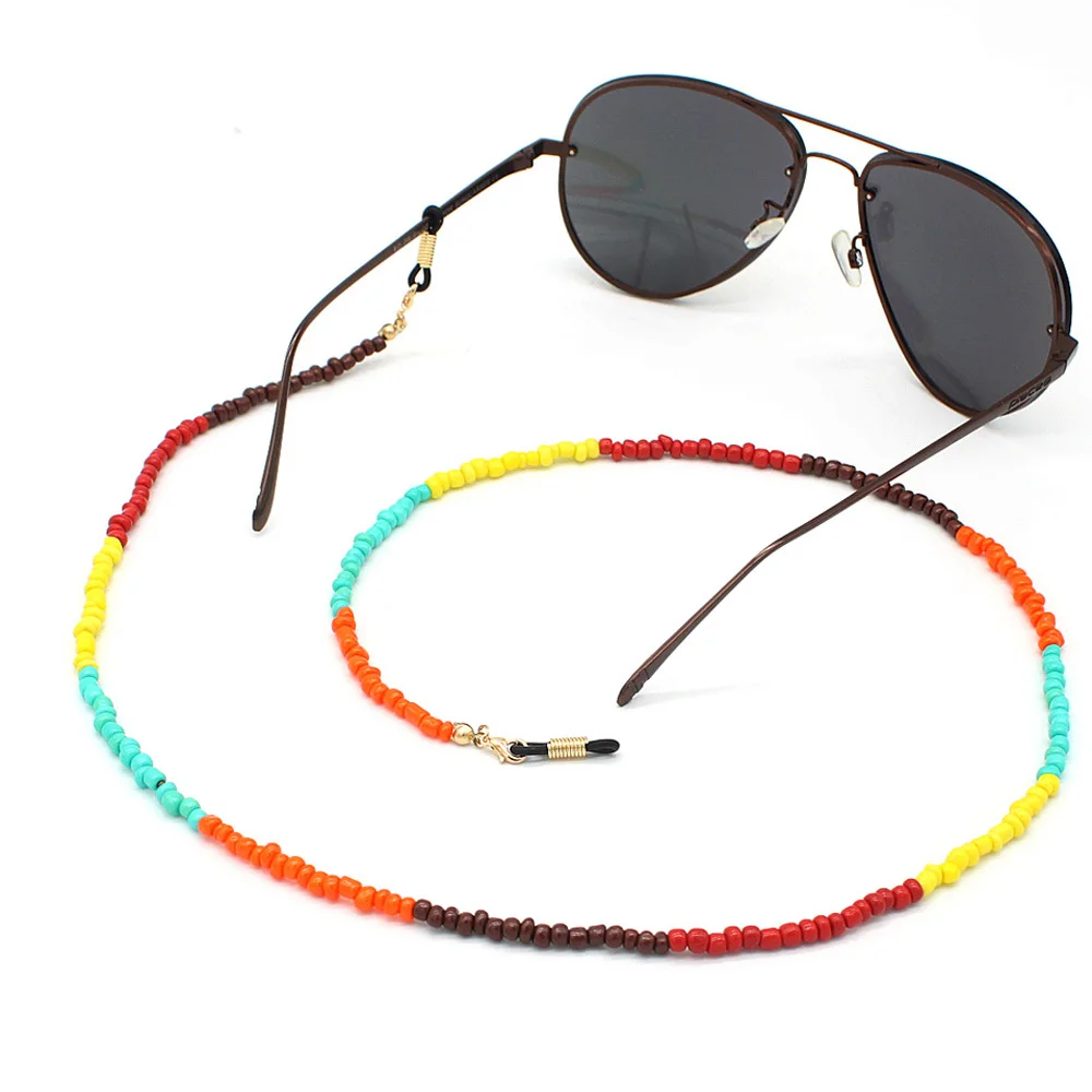 Multicolor Glass Beaded Eyeglass Chain Sunglasses Reading Glasses Strap Eyewear Cord Women's Glasses Accessories