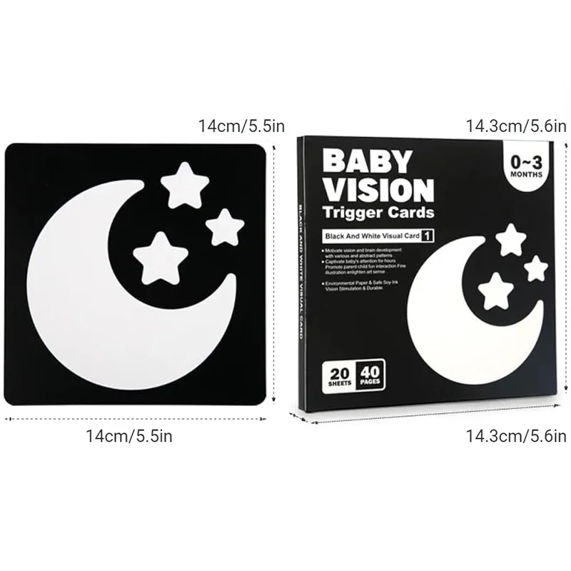 Montessori Baby Visual Stimulation Cards High Contrast Flash Card Infant Visual Early Education Learning Toys For Newborn Gifts 4