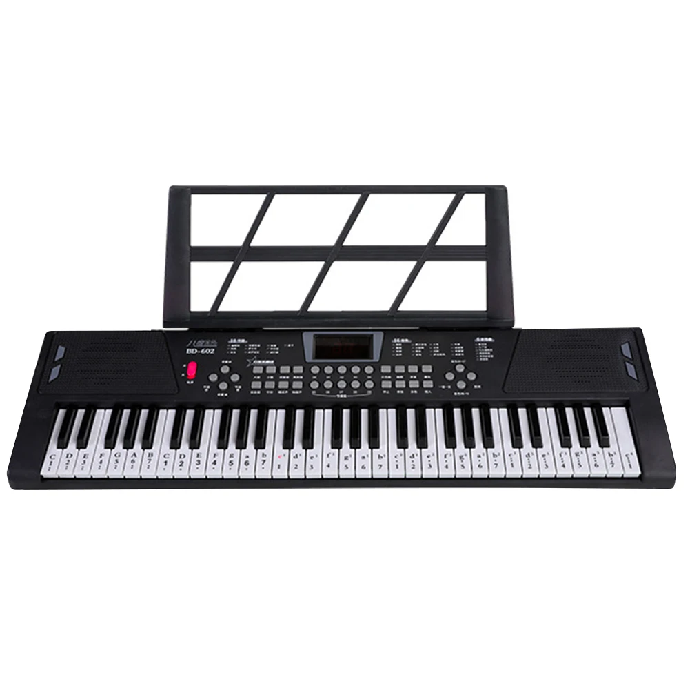 61 Keys USB Digital Keyboard with Built-In Dual Speakers Piano Digital Music Electronic Keyboard with Microphone Educational Toy