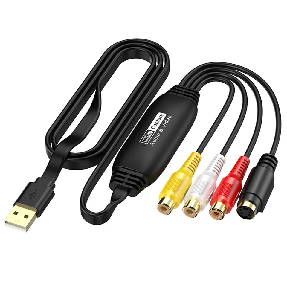 USB Video Capture Card for VHS DVD VCR Recording
