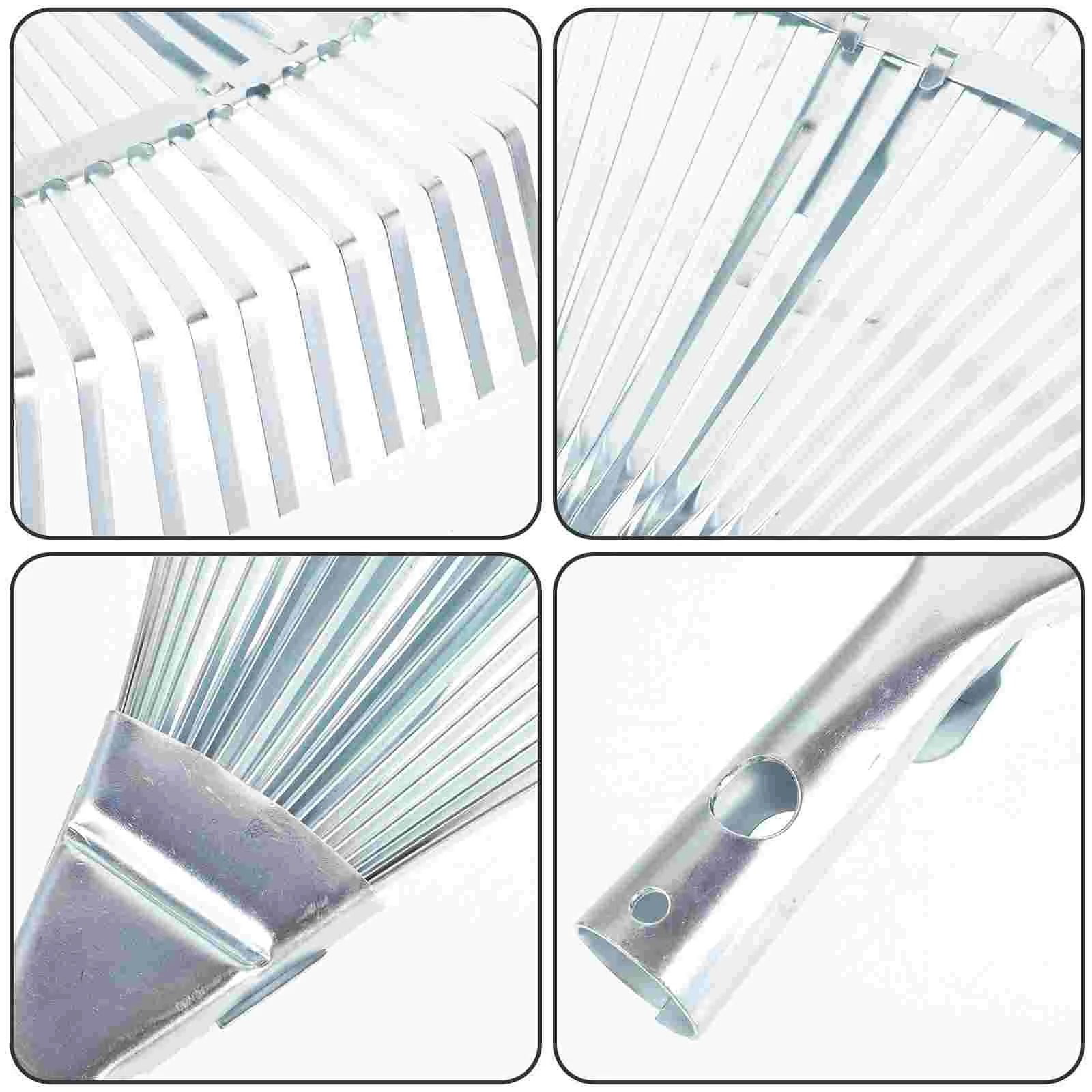 Expandable Gardening Rake Metal Leaves Rake Adjustable Garden Rake for Yard 4