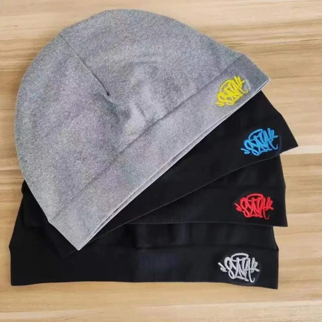 Skull Cap Beanie Syna World Big Logo Skull Beanie Black/Grey