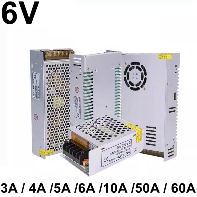 DC 6V 3A 4A 5A 6A 10A 50A 60A Regulated Switching Power Supply Voltage Regulator 18W 60W 300W 360W AC 110V 220V Source Adapter