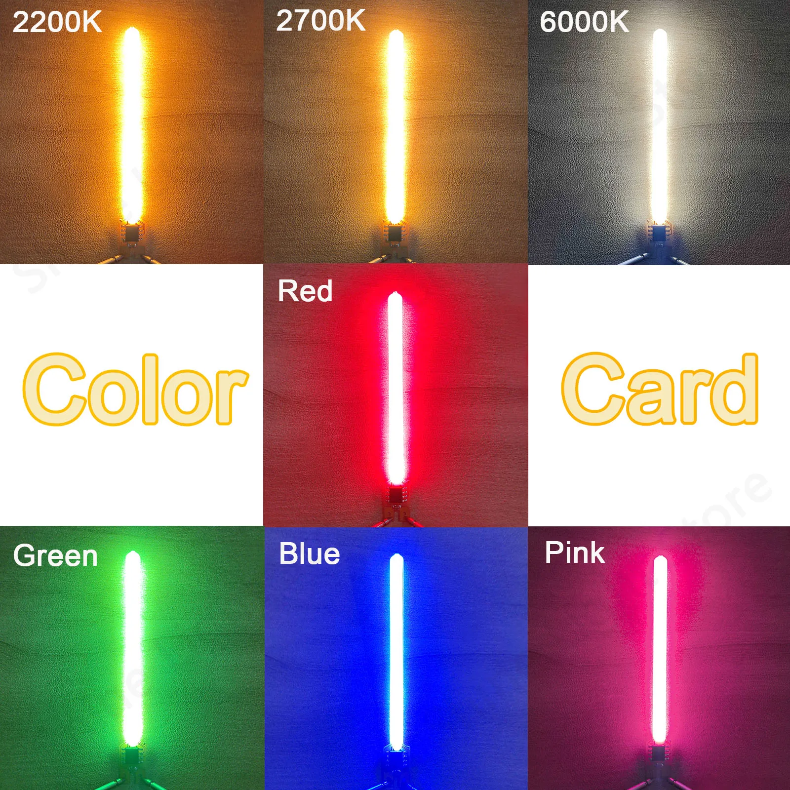 LED Lights 5 Modes 70mm DC 3V Micro LED COB Meteor Shower Flowing Water Lamp LED Filament Diode Color Parts Decoration Accessories