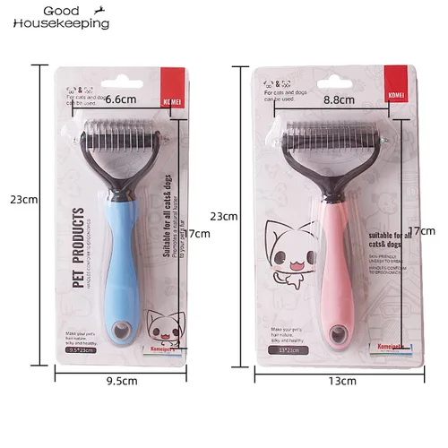 반려동물용 털 제거 브러시, 강아지 그루밍 셰딩 도구, 털 깎기, 매듭 커터, 양면 제품, 공급 업체 4