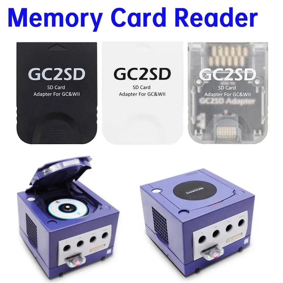 GC2SD Premium Adattatore Micro SD Per Nintendo GameCube – Lettore Di Schede Plug-and-Play, Supporta Fino A 512GB