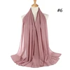 Voile musulman en mousseline pour femme, long et uni, en mousseline bulle, foulard hijab en mousseline pour femme musulmane