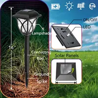 1-10Pack lumières de cour solaires lumières de pelouse lumineuses lumières de voie solaire Led imperméables extérieures lumières de chemin de paysage 6