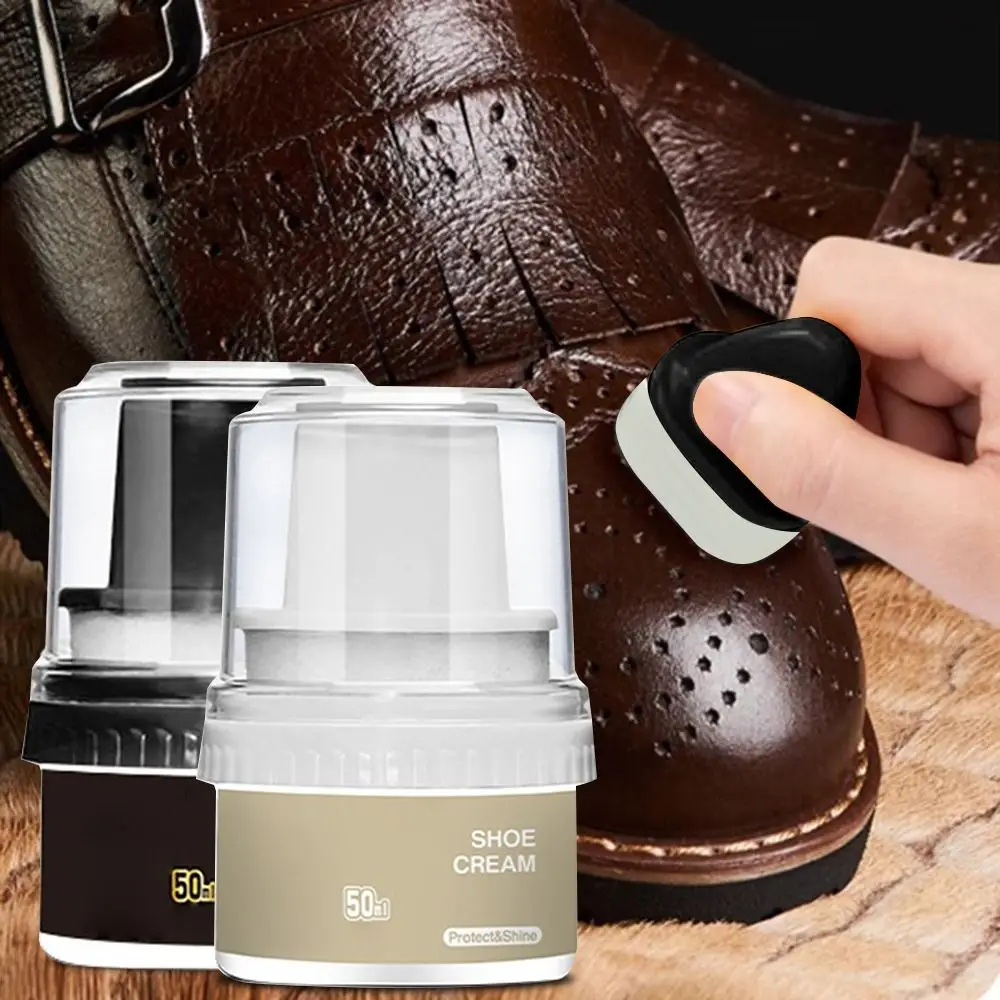 Leather Repair Cream Liquid Shoe Polish Shoe Care Cream with Sponge Applicator for All Kind of Leather Surfaces leather care cream