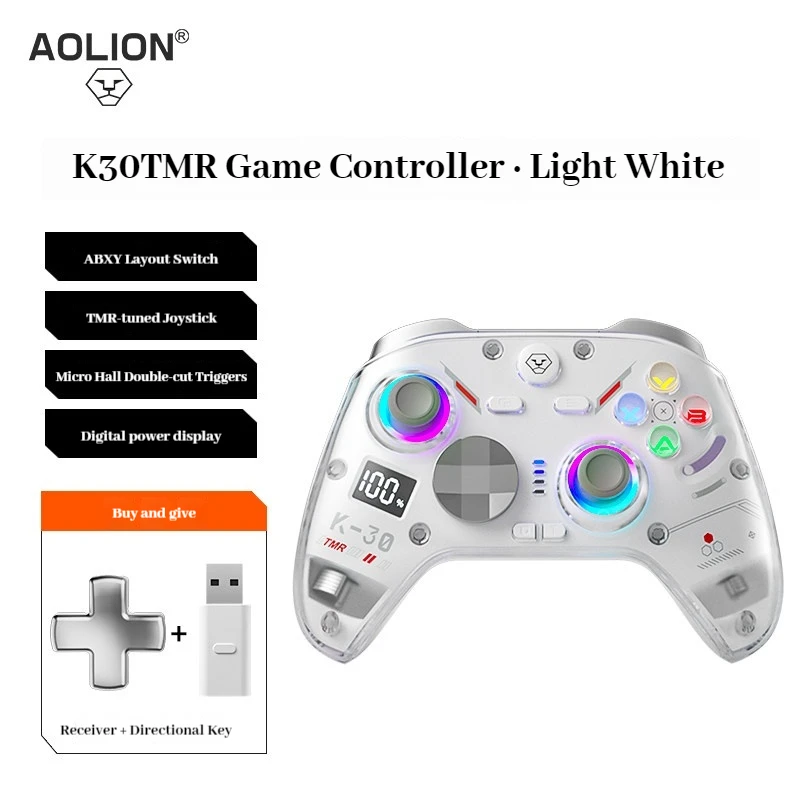 AOLION K30 Oyun Denetleyicisi Kablosuz Bluetooth Xbox/NS Hall PC için Steam Switch Denetleyicisi ns2 Mobil iPad Android Denetleyicisi