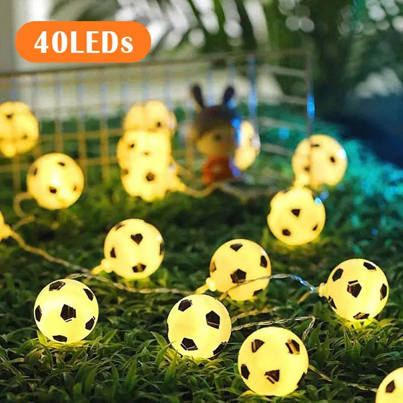 5MDecorationFootballFairyLightBatteryUSBLEDFootballString