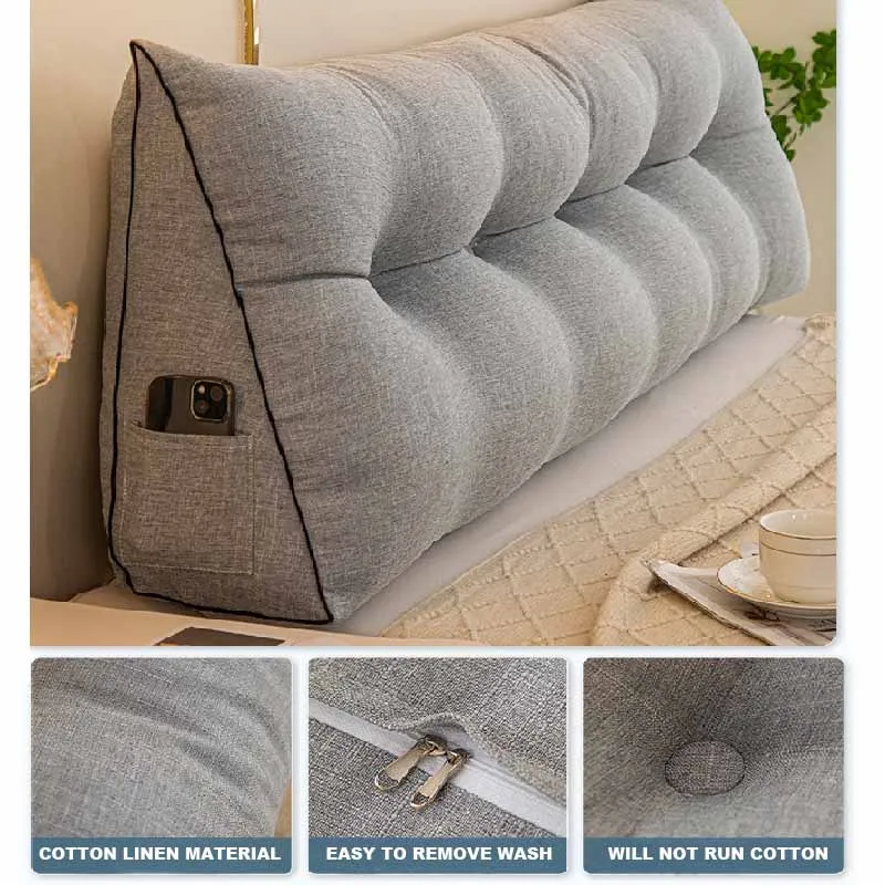 Triangle Reading Pillow Sofa Waist Cushion Floor Cushion Wedge Pillow
