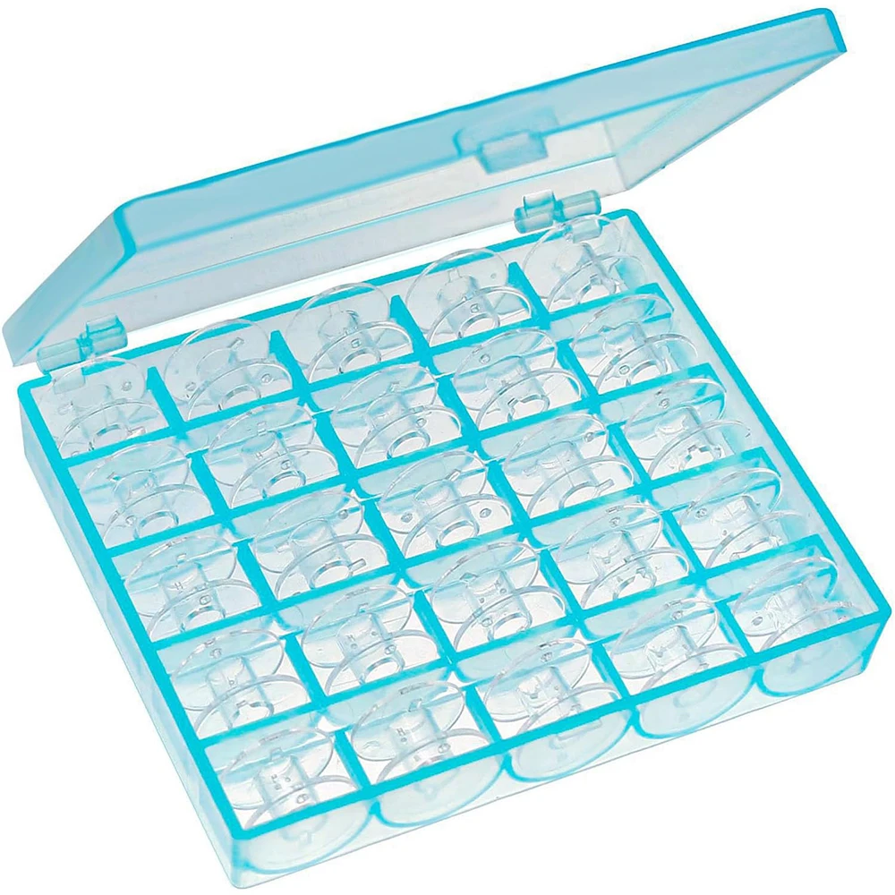 Organizer Per Bobine Da Cucito – Custodia Trasparente Con 28 Slot, Contenitore Per Accessori Macchina Da Cucire, Porta Rocchetti
