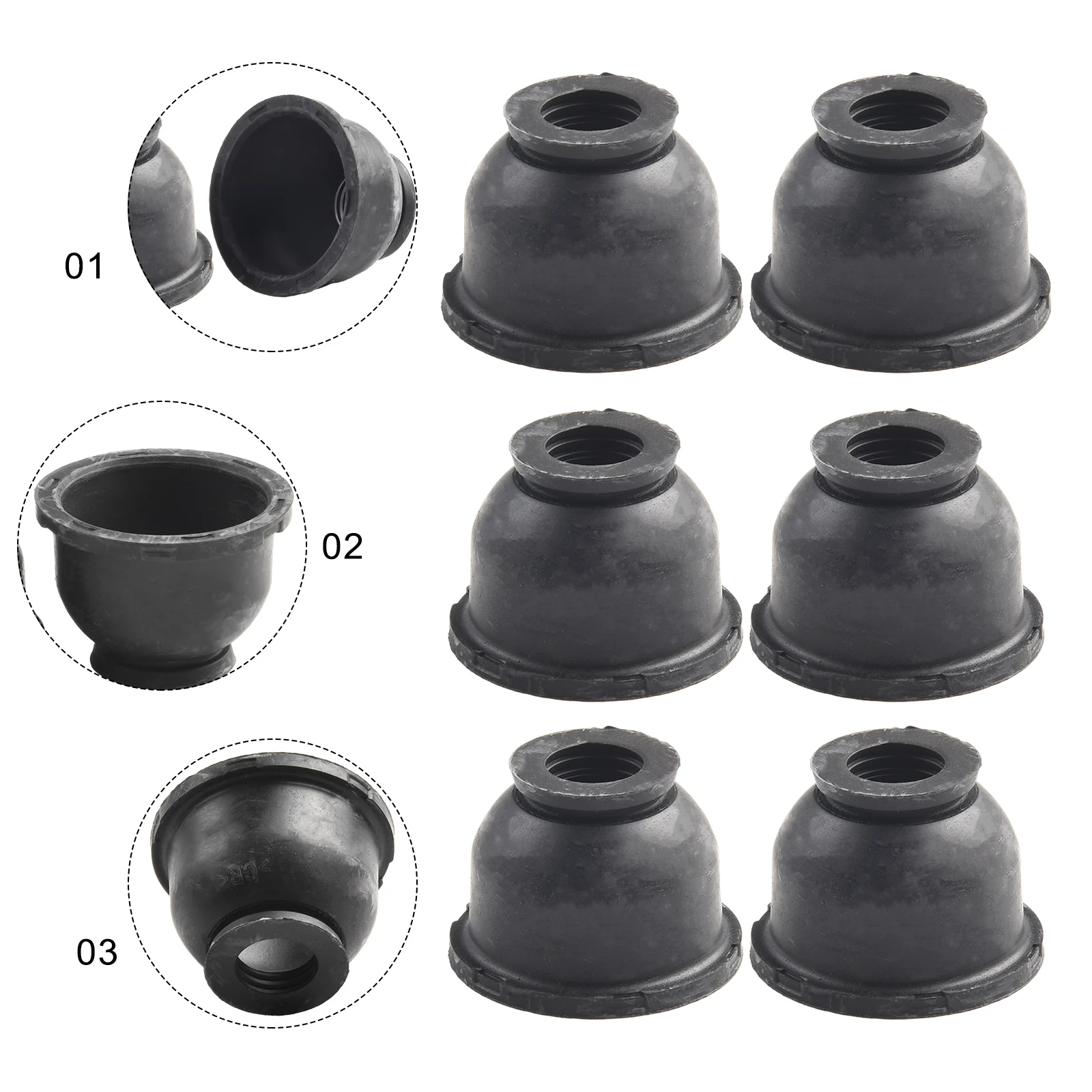 6pcs Car Suspension Steering Ball Joint Boot Dust Linkages Gaiters Cover 15 32 29 Dust Boot Covers Rubber Accessories car suspension accessories