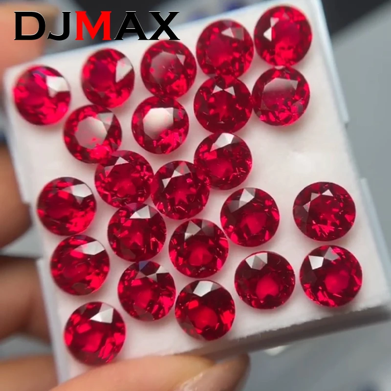1-12mm Pigeon Blood Red Ruby Lab Grown Loose Gemstones With AGL Certificate for DIY Jewelry Making