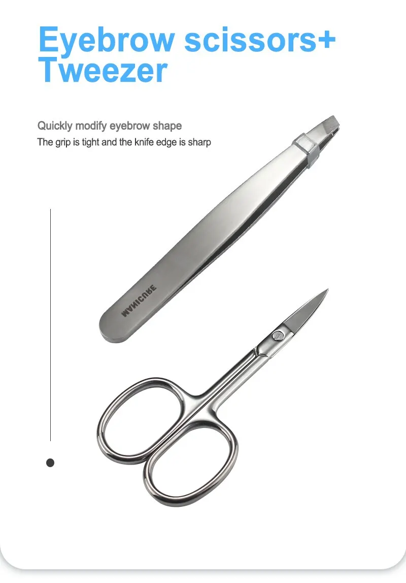 High-end 12 Pcs Manicure Set - Stainless Steel Nail Clipper Gift Kit
