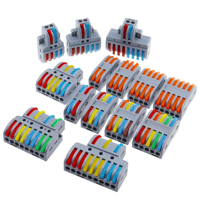 5~100pcs Push-in Wire Terminals PCT Series Connector For Cable Connection  Universal Fast Electrical Wiring Terminal Block - AliExpress